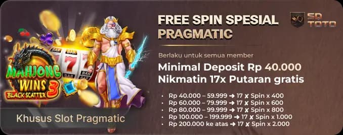 FREE SPIN 17✘ SPESIAL PRAGMATIC